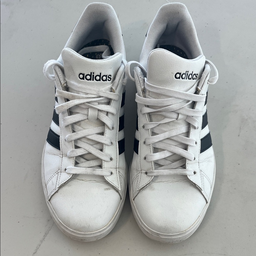 Adidas Classic White and Black Trainers